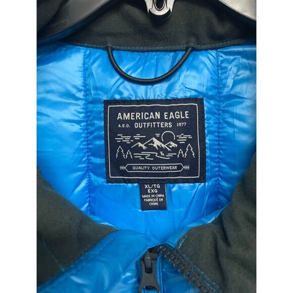 American Eagle Outfitters Men’s Orange Puffer Vest Size XL–Lightweight Outerwear - Picture 3 of 5